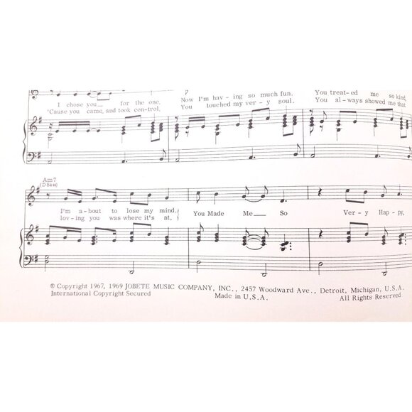 Vintage You've Made Me So Very Happy Sheet Music Blood Sweat & Tears 1969 Gordy - Picture 3 of 3